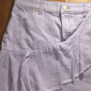 Lavender denim skirt
